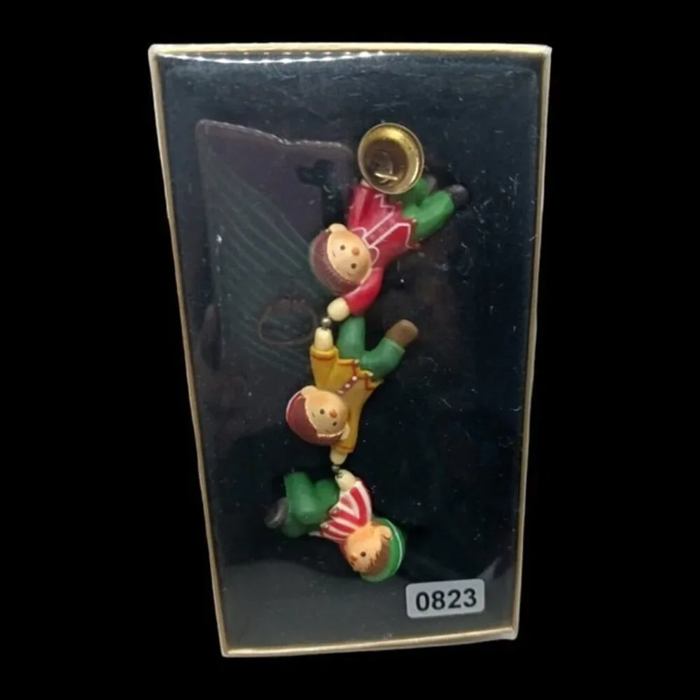 Hallmark entin antics 1980 christmas ornament set of 2